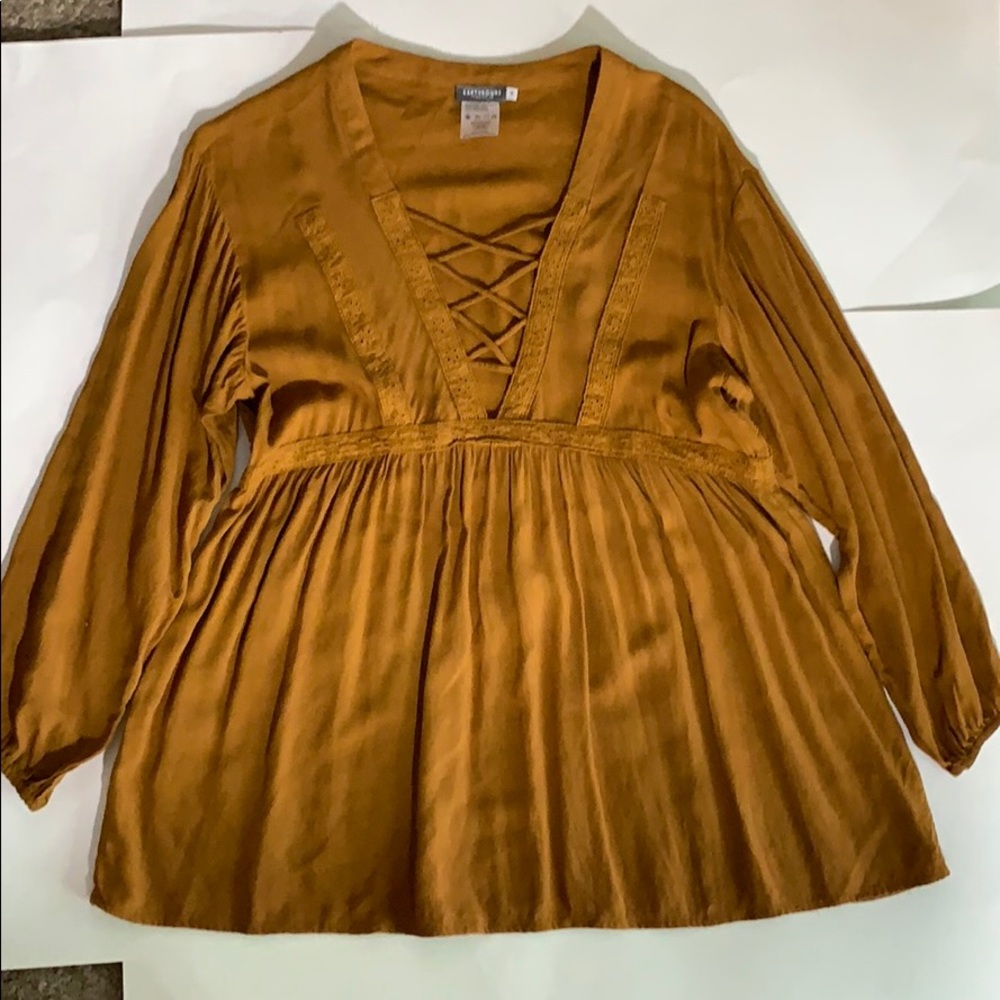 Earthbound burnt orange blouse.